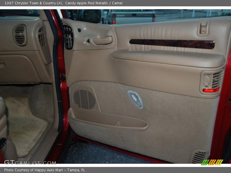 Candy Apple Red Metallic / Camel 1997 Chrysler Town & Country LXi