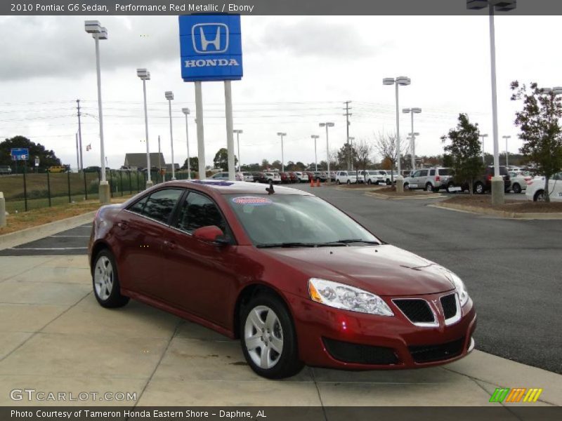 Performance Red Metallic / Ebony 2010 Pontiac G6 Sedan