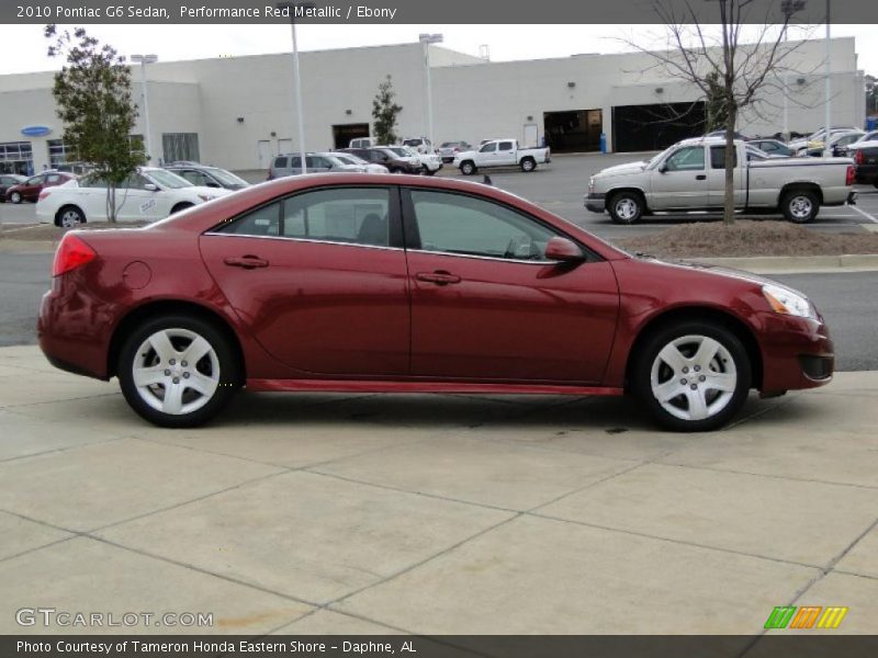 Performance Red Metallic / Ebony 2010 Pontiac G6 Sedan