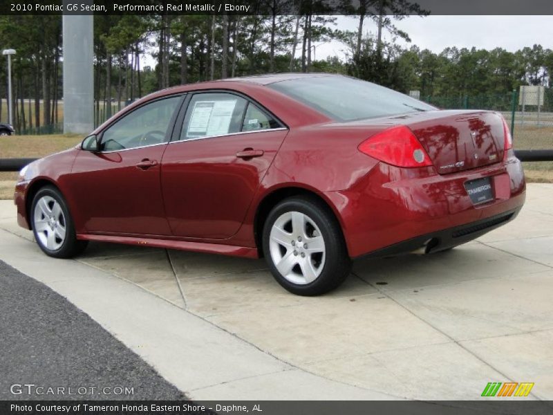 Performance Red Metallic / Ebony 2010 Pontiac G6 Sedan