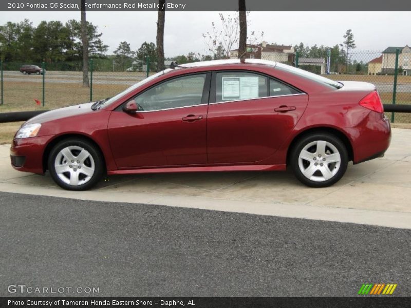 Performance Red Metallic / Ebony 2010 Pontiac G6 Sedan