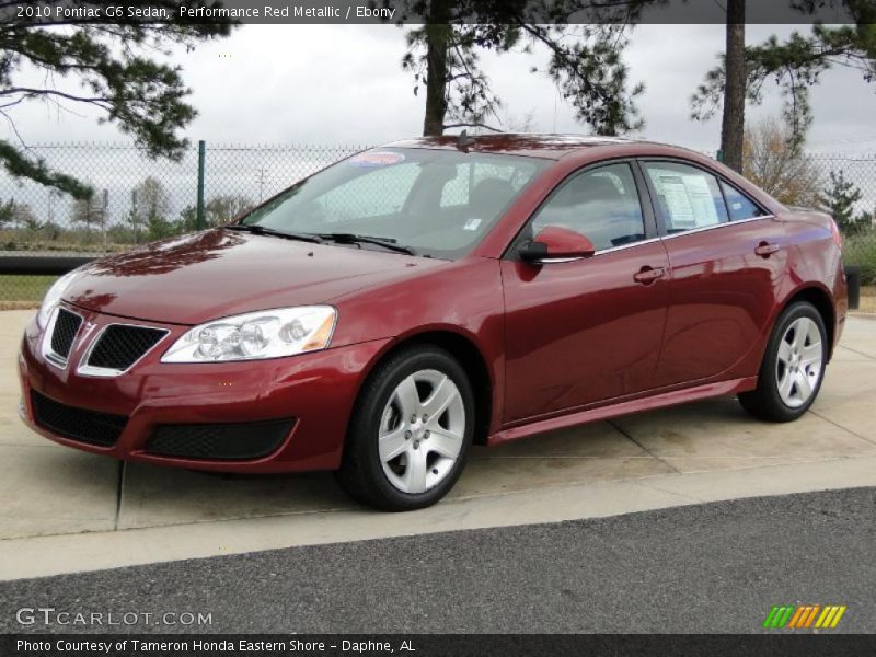 Performance Red Metallic / Ebony 2010 Pontiac G6 Sedan