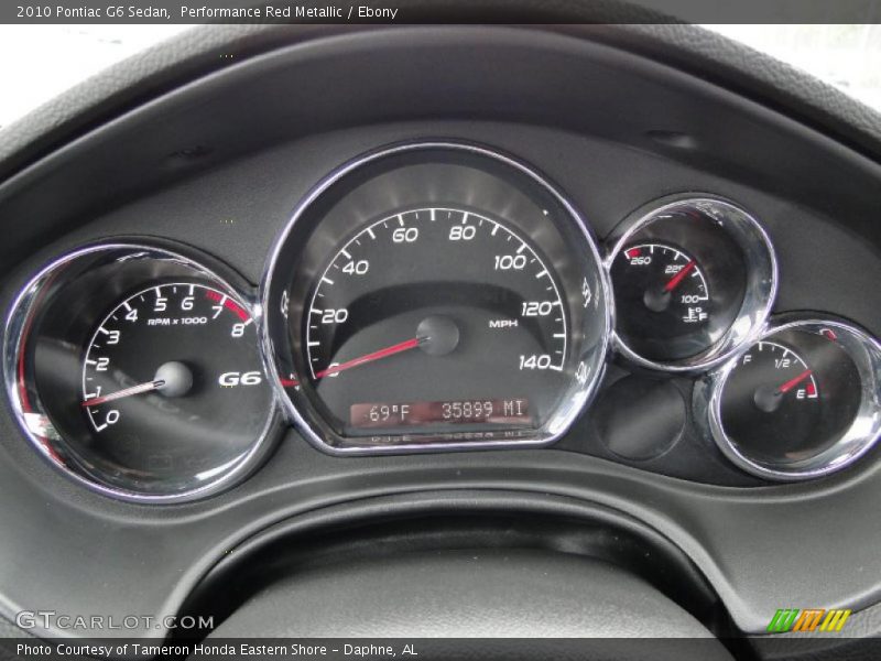 Performance Red Metallic / Ebony 2010 Pontiac G6 Sedan
