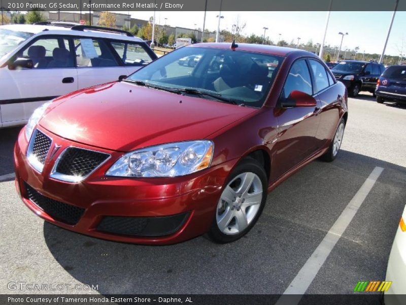 Performance Red Metallic / Ebony 2010 Pontiac G6 Sedan