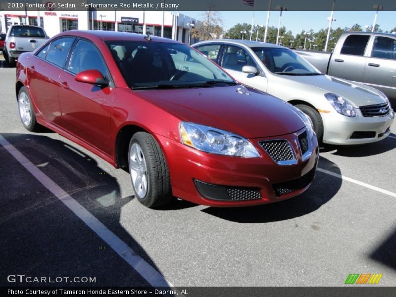 Performance Red Metallic / Ebony 2010 Pontiac G6 Sedan