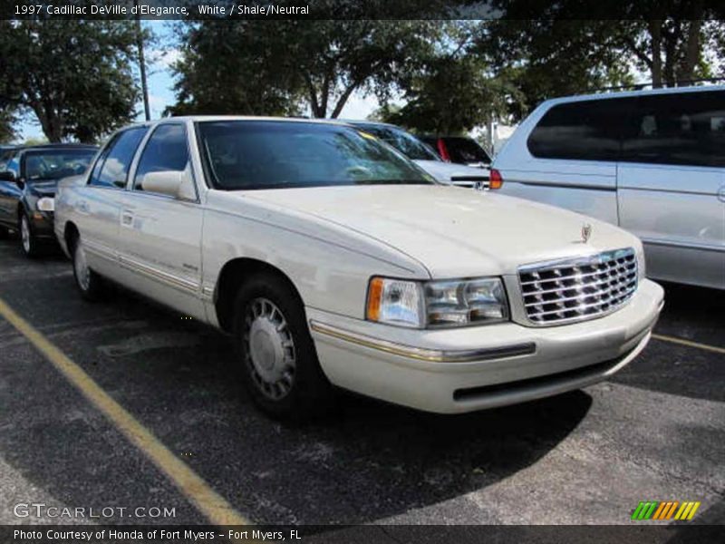 White / Shale/Neutral 1997 Cadillac DeVille d'Elegance