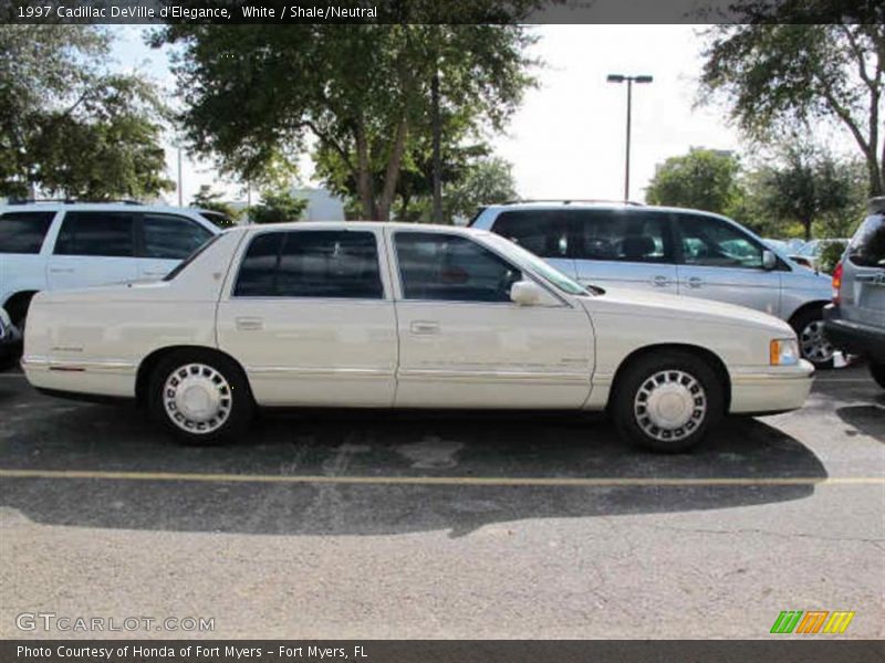 White / Shale/Neutral 1997 Cadillac DeVille d'Elegance