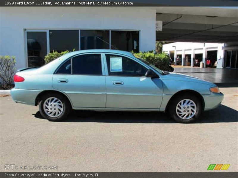 Aquamarine Frost Metallic / Medium Graphite 1999 Ford Escort SE Sedan