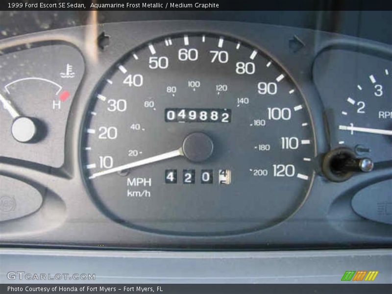 Aquamarine Frost Metallic / Medium Graphite 1999 Ford Escort SE Sedan