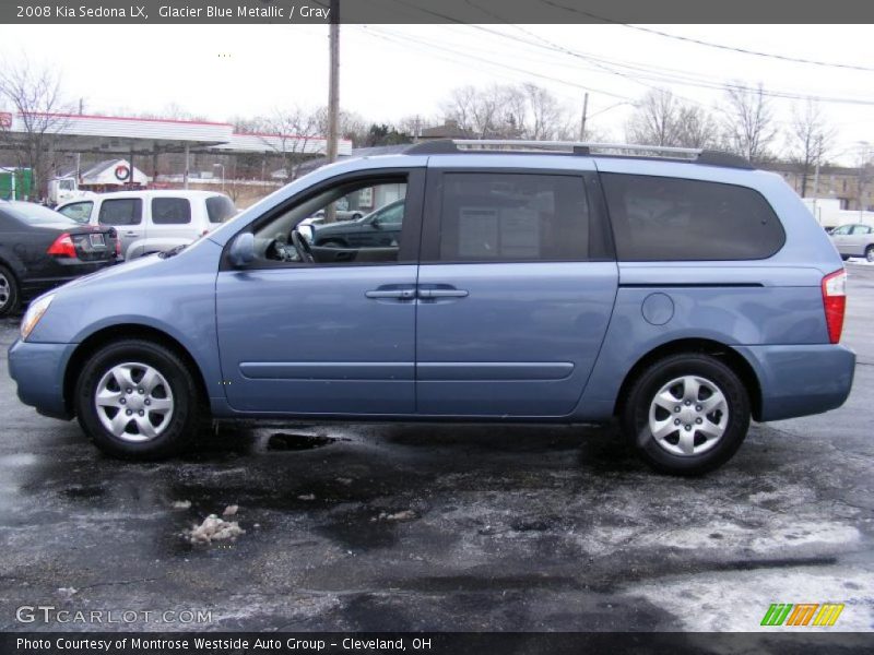 Glacier Blue Metallic / Gray 2008 Kia Sedona LX