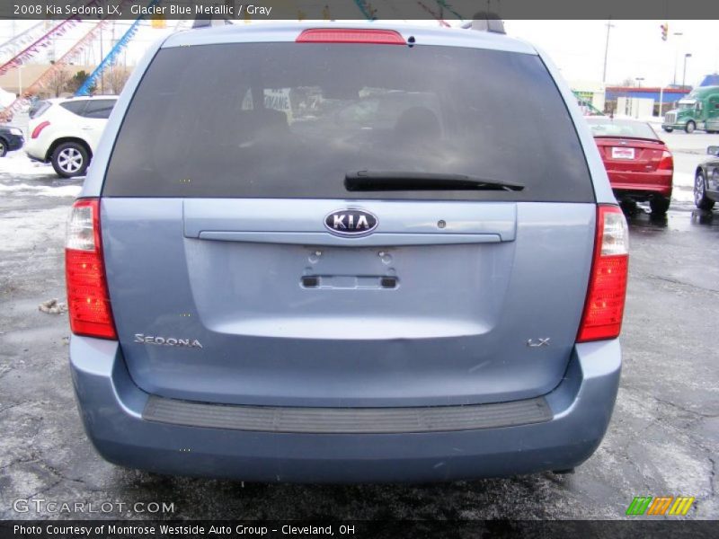 Glacier Blue Metallic / Gray 2008 Kia Sedona LX