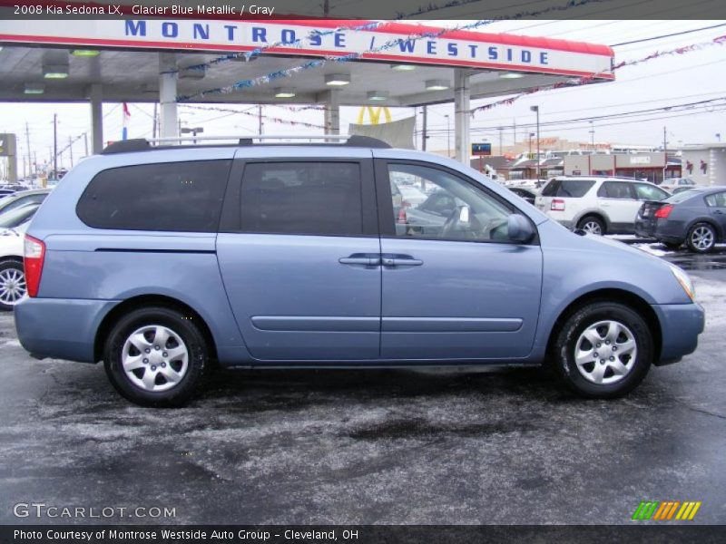 Glacier Blue Metallic / Gray 2008 Kia Sedona LX