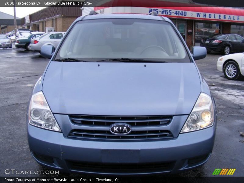 Glacier Blue Metallic / Gray 2008 Kia Sedona LX