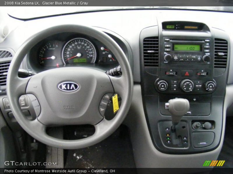 Glacier Blue Metallic / Gray 2008 Kia Sedona LX