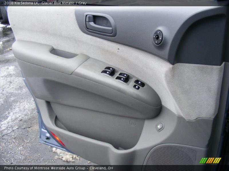 Glacier Blue Metallic / Gray 2008 Kia Sedona LX