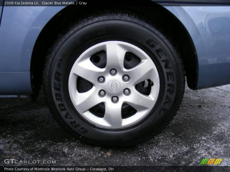 Glacier Blue Metallic / Gray 2008 Kia Sedona LX