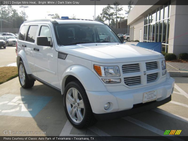 Bright White / Dark Slate Gray 2011 Dodge Nitro Heat