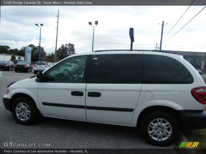Stone White / Medium Slate Gray 2006 Dodge Caravan SE