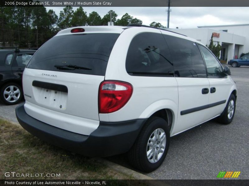 Stone White / Medium Slate Gray 2006 Dodge Caravan SE