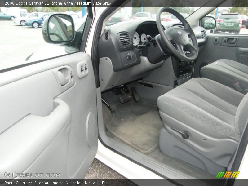 Stone White / Medium Slate Gray 2006 Dodge Caravan SE