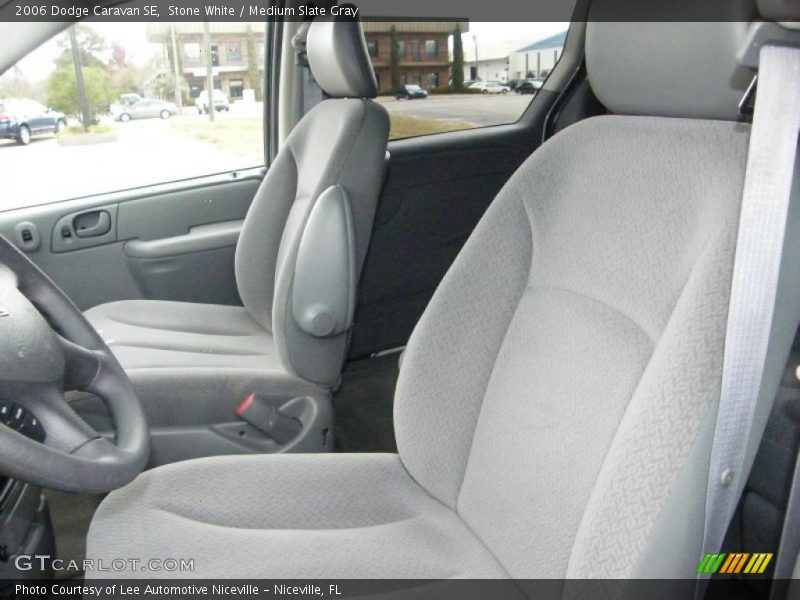 Stone White / Medium Slate Gray 2006 Dodge Caravan SE