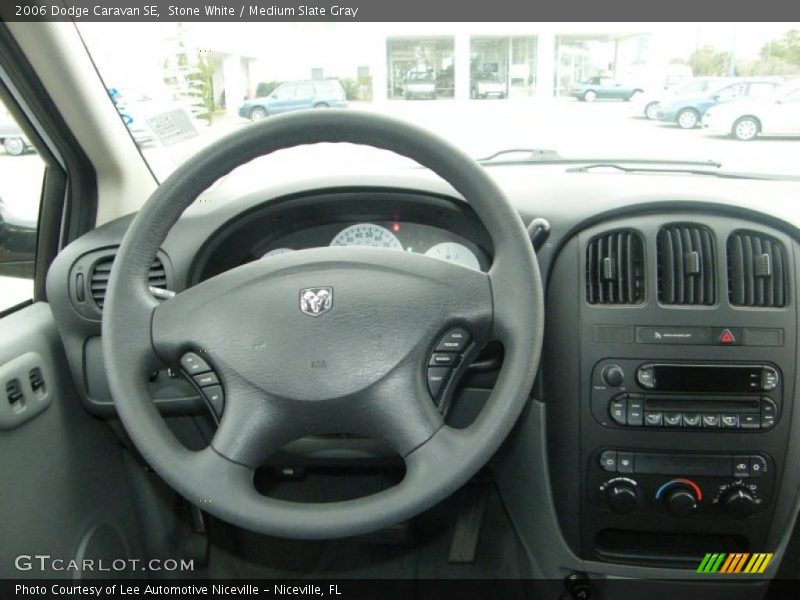 Stone White / Medium Slate Gray 2006 Dodge Caravan SE