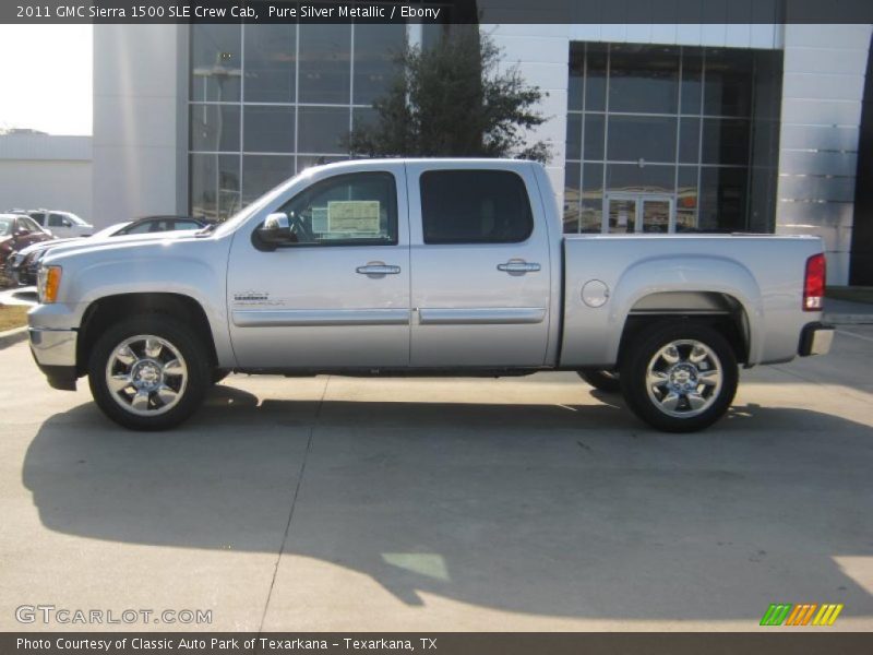 Pure Silver Metallic / Ebony 2011 GMC Sierra 1500 SLE Crew Cab