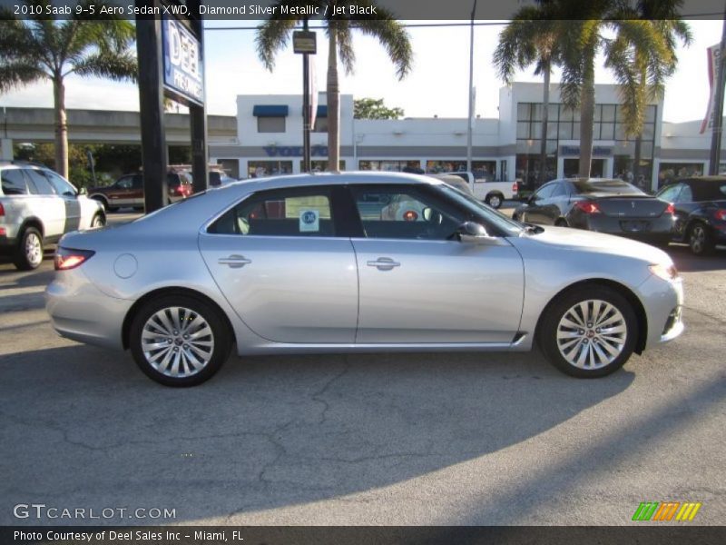 Diamond Silver Metallic / Jet Black 2010 Saab 9-5 Aero Sedan XWD