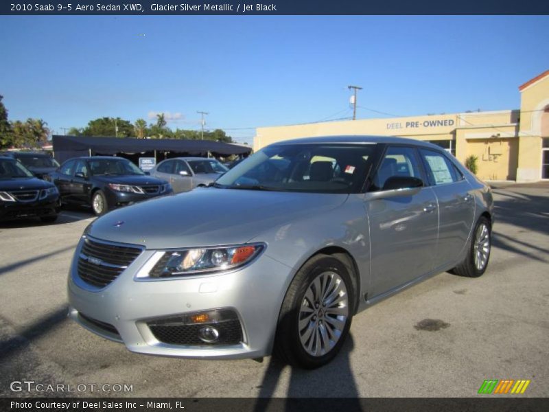 Glacier Silver Metallic / Jet Black 2010 Saab 9-5 Aero Sedan XWD