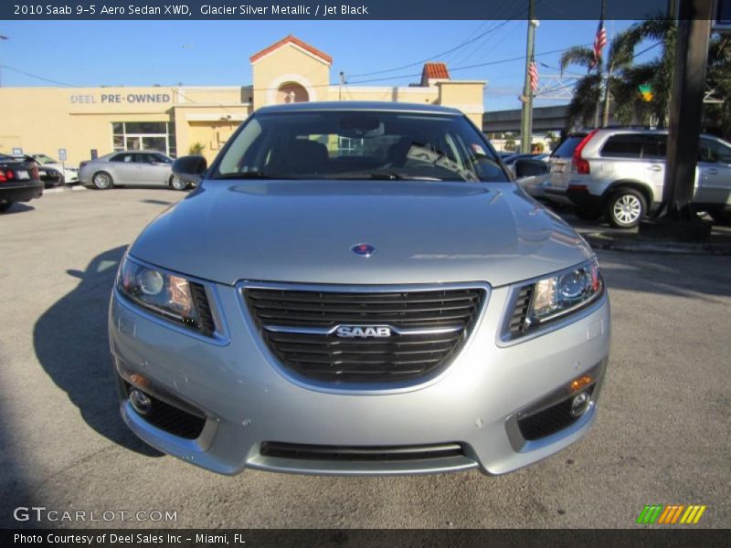 Glacier Silver Metallic / Jet Black 2010 Saab 9-5 Aero Sedan XWD