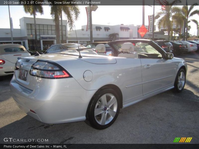 Snow Silver Metallic / Parchment 2010 Saab 9-3 2.0T Convertible