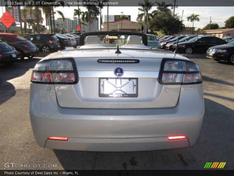 Snow Silver Metallic / Parchment 2010 Saab 9-3 2.0T Convertible