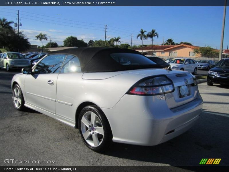 Snow Silver Metallic / Parchment 2010 Saab 9-3 2.0T Convertible