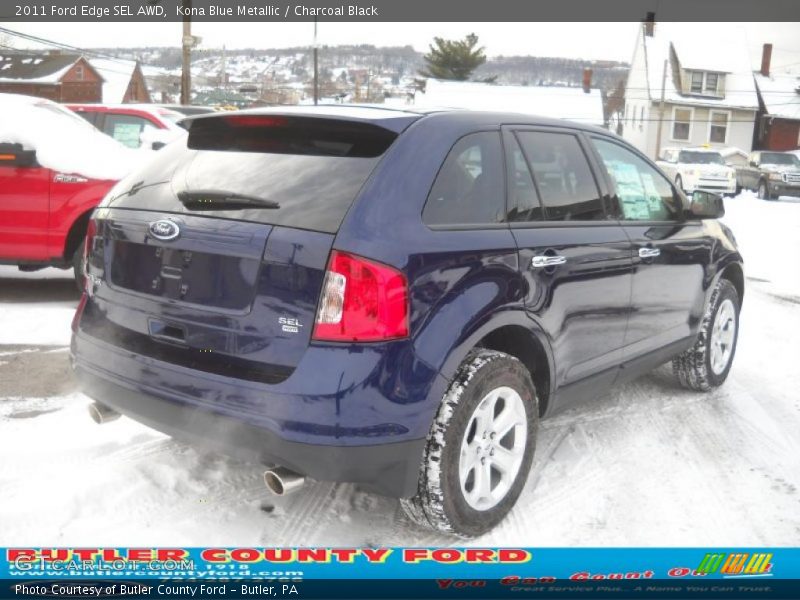 Kona Blue Metallic / Charcoal Black 2011 Ford Edge SEL AWD