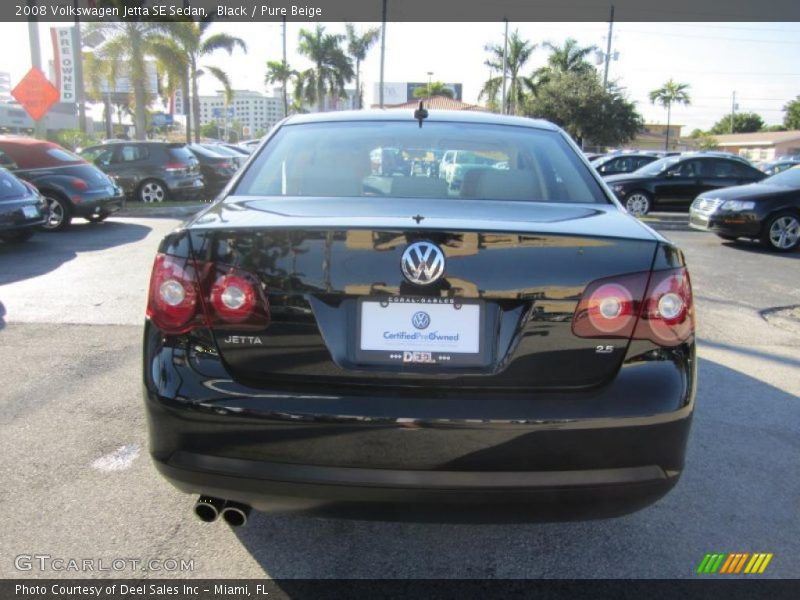 Black / Pure Beige 2008 Volkswagen Jetta SE Sedan