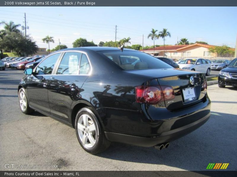 Black / Pure Beige 2008 Volkswagen Jetta SE Sedan