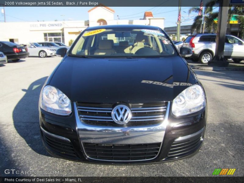 Black / Pure Beige 2008 Volkswagen Jetta SE Sedan