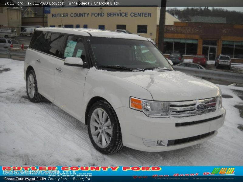 White Suede / Charcoal Black 2011 Ford Flex SEL AWD EcoBoost