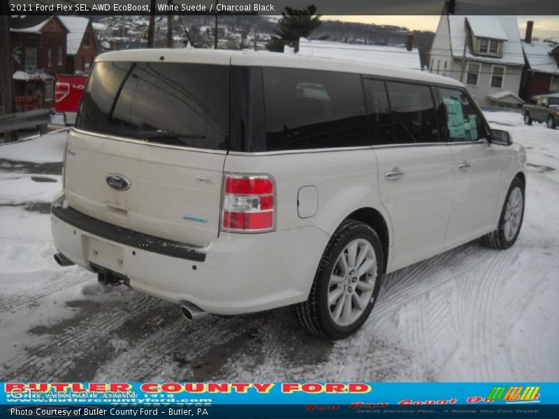 White Suede / Charcoal Black 2011 Ford Flex SEL AWD EcoBoost