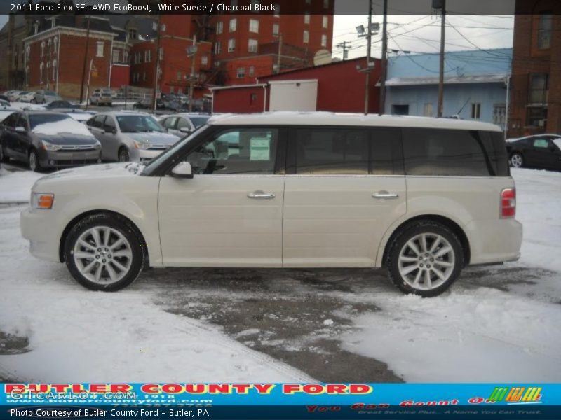White Suede / Charcoal Black 2011 Ford Flex SEL AWD EcoBoost