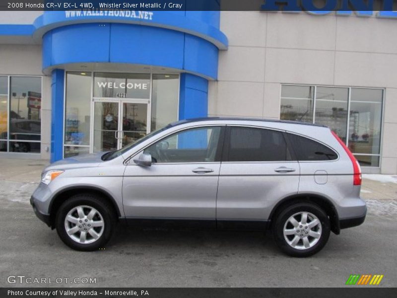 Whistler Silver Metallic / Gray 2008 Honda CR-V EX-L 4WD