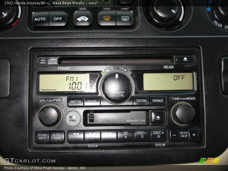 Controls of 2002 Odyssey EX-L