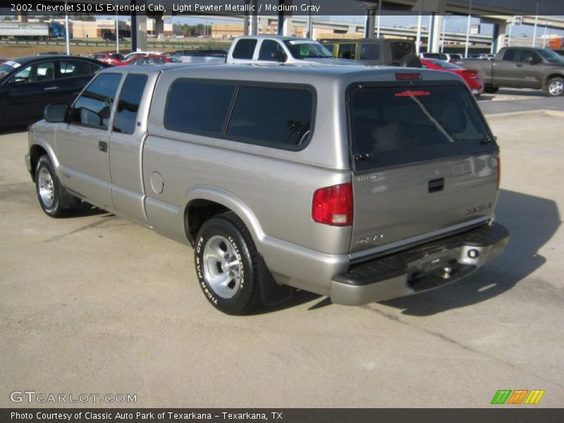 Light Pewter Metallic / Medium Gray 2002 Chevrolet S10 LS Extended Cab