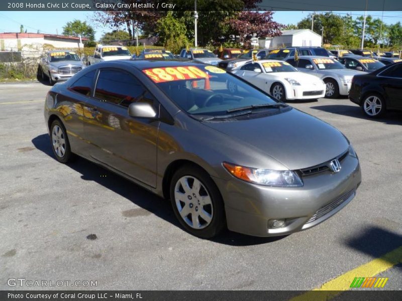 Galaxy Gray Metallic / Gray 2008 Honda Civic LX Coupe