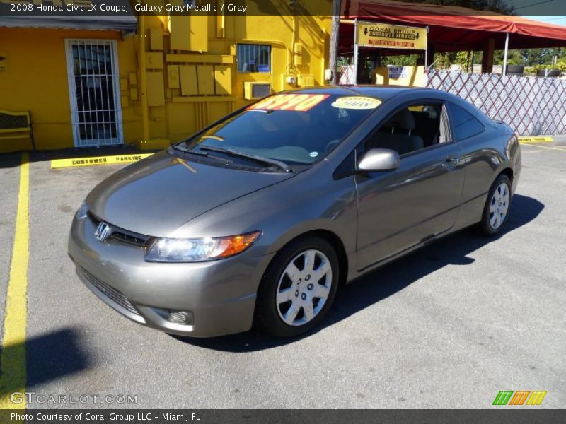 Galaxy Gray Metallic / Gray 2008 Honda Civic LX Coupe