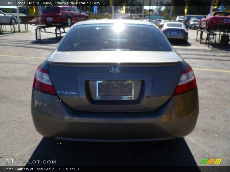 Galaxy Gray Metallic / Gray 2008 Honda Civic LX Coupe