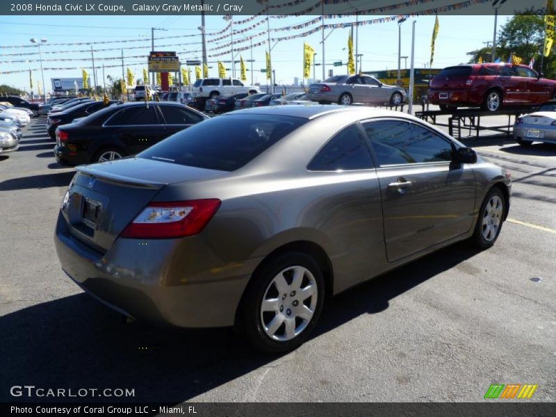 Galaxy Gray Metallic / Gray 2008 Honda Civic LX Coupe