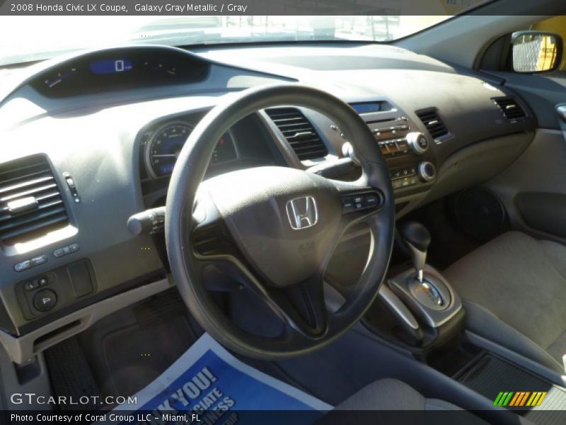 Galaxy Gray Metallic / Gray 2008 Honda Civic LX Coupe