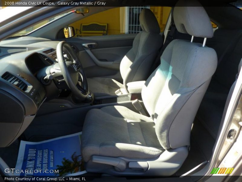 Galaxy Gray Metallic / Gray 2008 Honda Civic LX Coupe