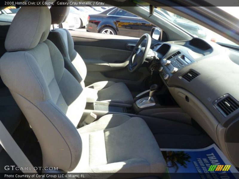 Galaxy Gray Metallic / Gray 2008 Honda Civic LX Coupe